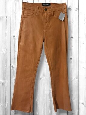 🌼JUST BLACK DENIM BURNT COPPER FRAYED HEM JEANS